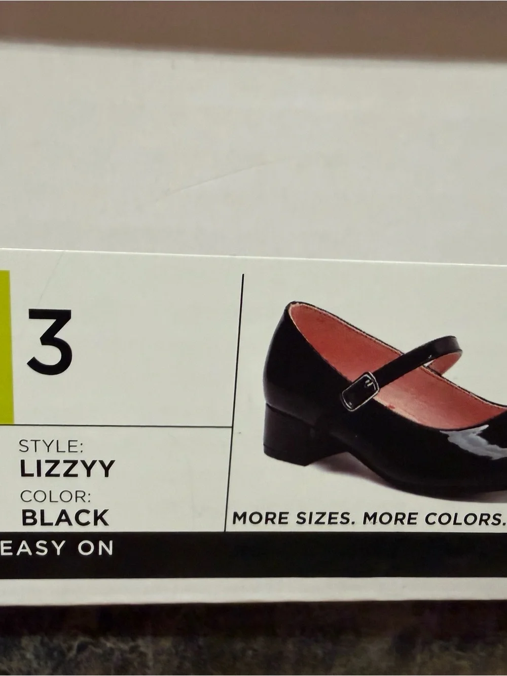 Sonoma Girls Black Patent Leather Mary Jane Dress Shoes Sz 3 - GUC